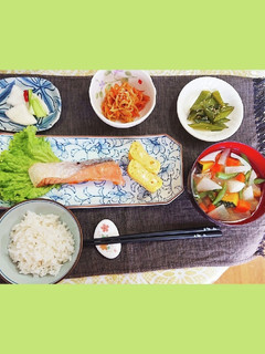 焼き鮭定食-レシピのメイン写真