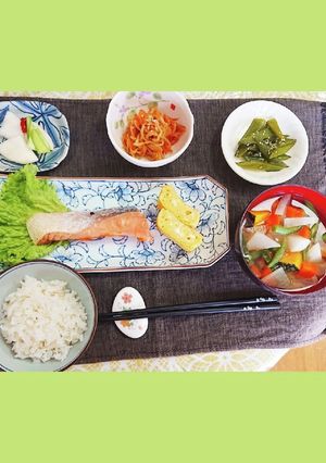 焼き鮭定食-レシピのメイン写真