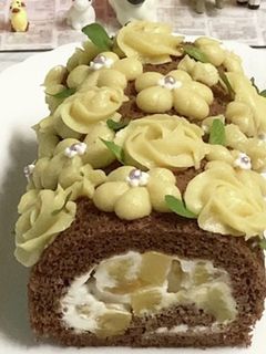 焼き芋(さつまいも)ロールケーキ-レシピのメイン写真
