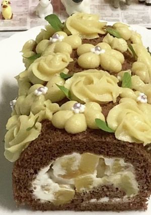 焼き芋(さつまいも)ロールケーキ-レシピのメイン写真