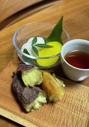 胸焼けスッキリ解消♡焼き芋にたくあん♡-レシピのメイン写真