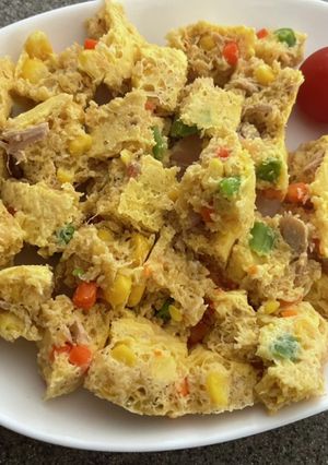 ツナと野菜のオートミール蒸しパン-レシピのメイン写真