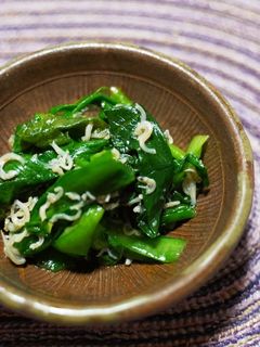 ニラとほうれん草のちりめん山椒あえ-レシピのメイン写真