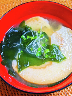 車麩とわかめの味噌汁-レシピのメイン写真