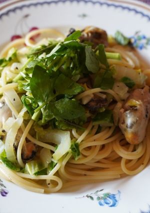 白菜と牡蠣のペペロンチーノ-レシピのメイン写真