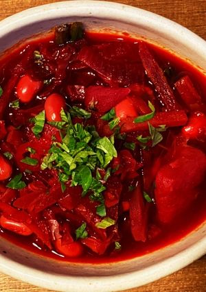 真っ赤にこだわる野菜&豆のボルシチ-レシピのメイン写真