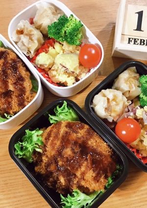 メンチカツ弁当 22/2.18-レシピのメイン写真
