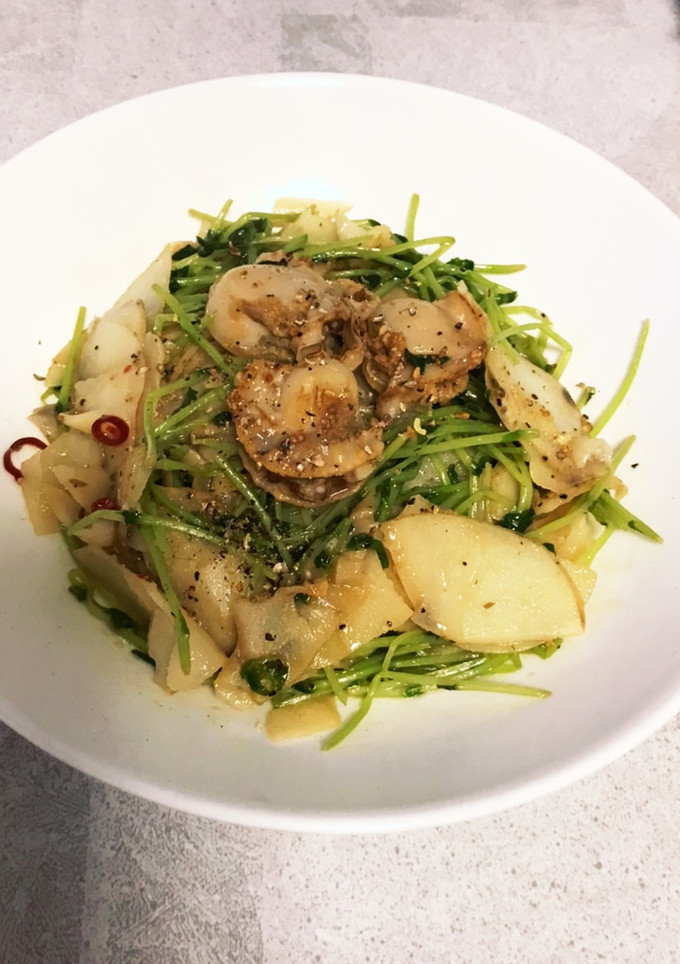 帆立と長芋の豆苗炒め-レシピのメイン写真