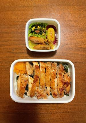 中学生野球弁当29｜鶏の醤油焼きのり弁-レシピのメイン写真