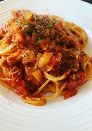 ちょっと大人なミートソーススパゲティ-レシピのメイン写真
