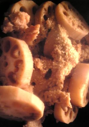 鶏挽肉とれんこんの炒り煮-レシピのメイン写真