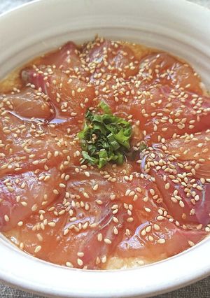 山芋とメジナ(グレ)の漬け丼-レシピのメイン写真