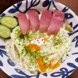オートミールでマグロの山かけ丼