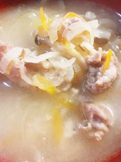 豚肉とキノコとお野菜の味噌汁-レシピのメイン写真