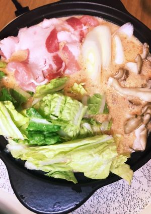 味噌風味豆乳キムチ鍋-レシピのメイン写真