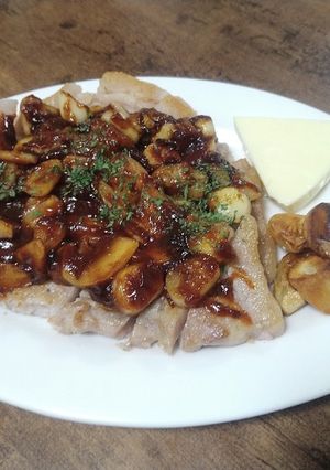 ポークソテー【にんにく丸ごとソース】-レシピのメイン写真