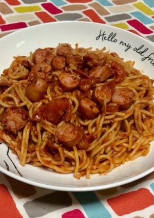 超簡単☆旨味堪能!トマトウインナーパスタ-レシピのメイン写真