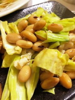 キャベツと大豆のクミン炒め-レシピのメイン写真