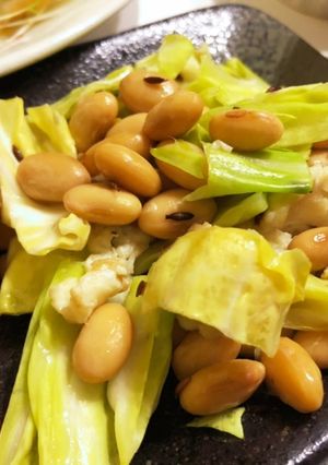 キャベツと大豆のクミン炒め-レシピのメイン写真