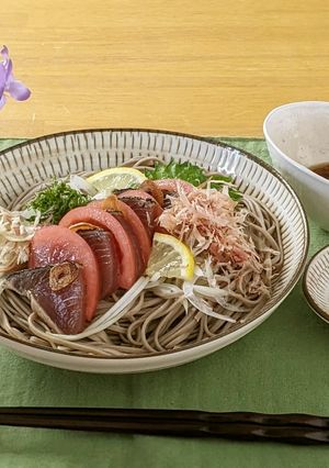 97.漬けカツオの冷やしそば-レシピのメイン写真