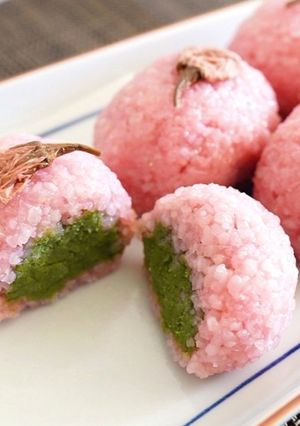 放置で簡単！抹茶入り餡の関西風桜餅-レシピのメイン写真