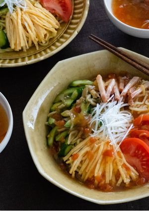 冬の冷やし中華 あつあつトマトあんかけ-レシピのメイン写真