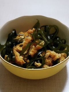 切り昆布と油揚げの炒め-レシピのメイン写真