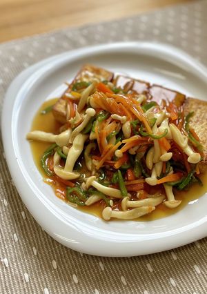 出汁の効いた焼き厚揚げ【ここから栄養士】-レシピのメイン写真