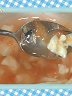 【離乳食・中期】豆腐のトマト煮-レシピのメイン写真