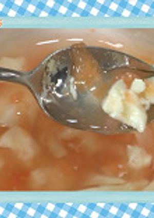 【離乳食・中期】豆腐のトマト煮-レシピのメイン写真