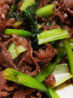 牛肉とターサイのオイスターソース炒め-レシピのメイン写真