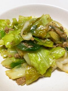 簡単!キャベツの肉味噌炒め-レシピのメイン写真