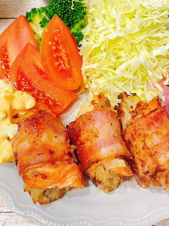 生鮭と玉ねぎのベーコン巻きムニエル-レシピのメイン写真