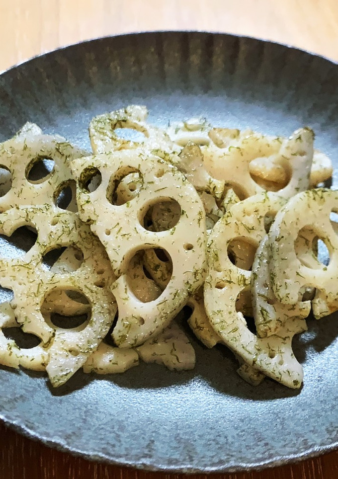 味見が止まらない！蓮根のり塩バター炒め-レシピのメイン写真