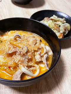 味噌キムチうどん-レシピのメイン写真
