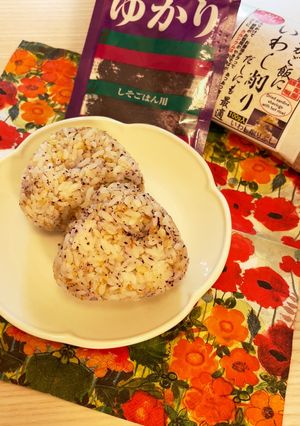 ゆかりの最後の塩が多い部分はおかかで♬-レシピのメイン写真