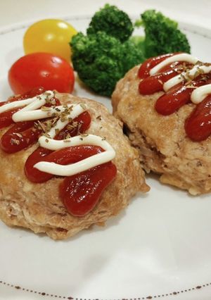 卵不使用☆フワフワハンバーグ-レシピのメイン写真