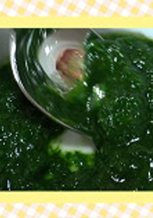 【離乳食・初期】つぶし野菜(ほうれん草)-レシピのメイン写真
