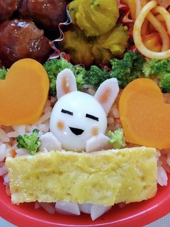 簡単☆うずらの卵 うさぎお弁当☆ミ-レシピのメイン写真