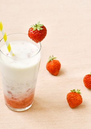 いちごミルク　ＪＡにいがた南蒲-レシピのメイン写真