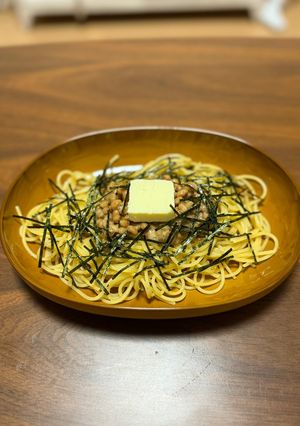 納豆パスタ（ワンパン）-レシピのメイン写真
