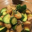 きゅうりとウインナーの中華ドレッシング♪