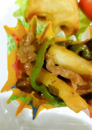 筍の代わりに冷凍ポテトで【青椒肉絲】-レシピのメイン写真