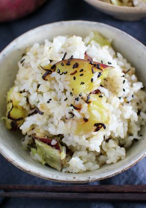 さつまいもの塩昆布バターごはん-レシピのメイン写真