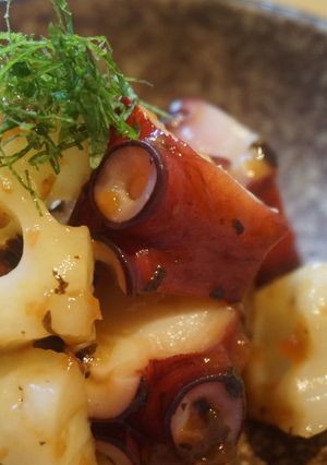 【レンコンとタコの梅肉和え】-レシピのメイン写真