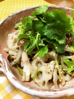 シャキシャキ蓮根の三つ葉添え*菜食*-レシピのメイン写真