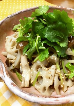 シャキシャキ蓮根の三つ葉添え*菜食*-レシピのメイン写真