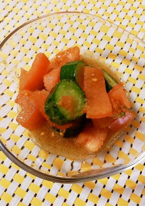 和えるだけ！きゅうりとトマトの酢の物-レシピのメイン写真