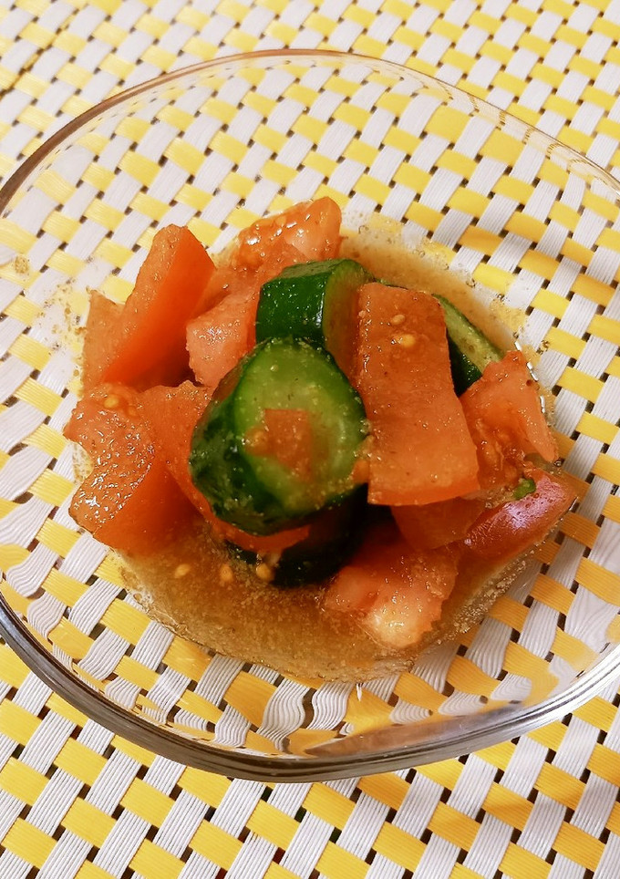 和えるだけ！きゅうりとトマトの酢の物-レシピのメイン写真
