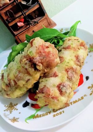 ちくわの磯辺揚げ鶏ひき肉と梅入り-レシピのメイン写真